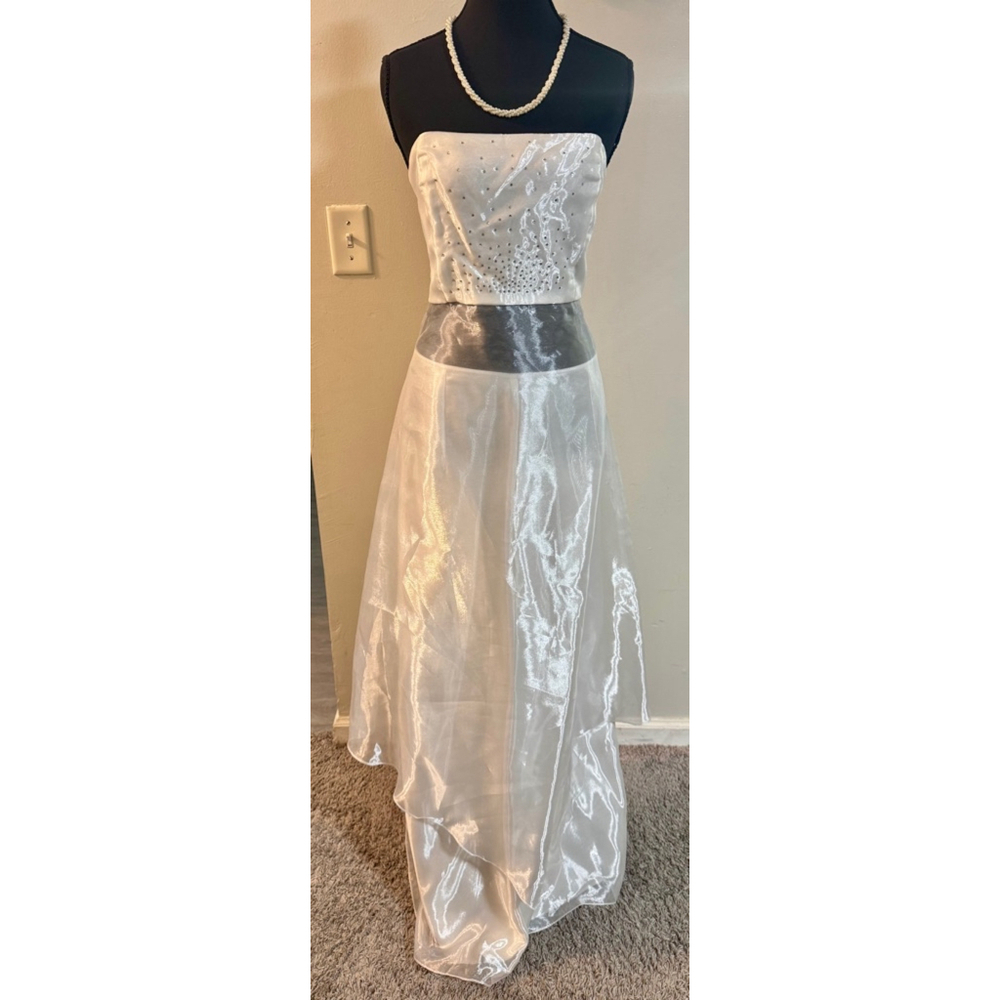 Gunne Sax by Jessica McClintock Lace Back 2 Piece White Embellished Wedding